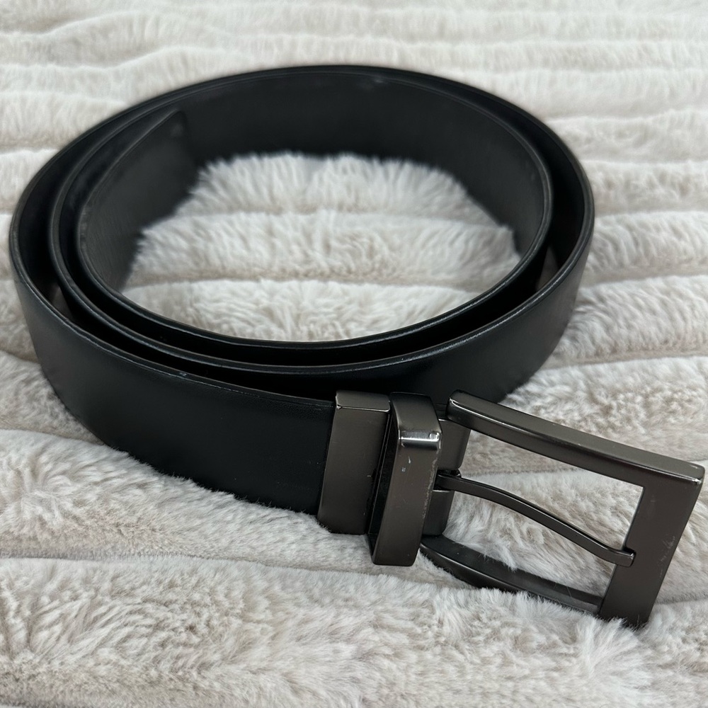 Men's Black Leather Belt